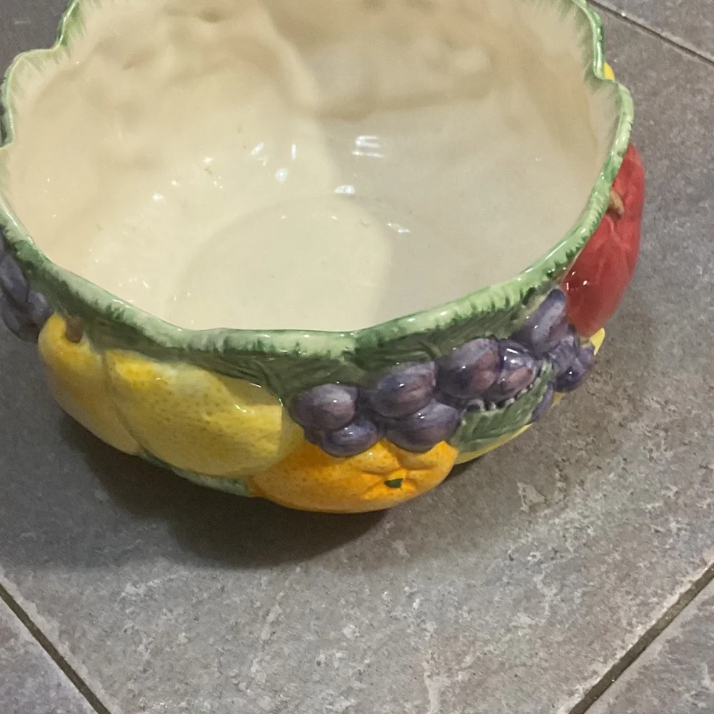 Fitz and Floyd Multicolor Fruit Bowl
